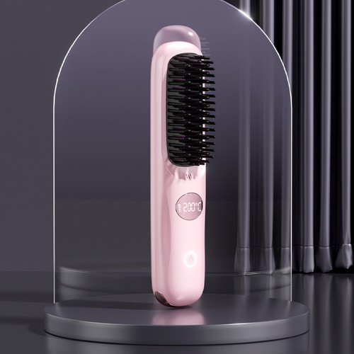 Hair straightening brush - hair,