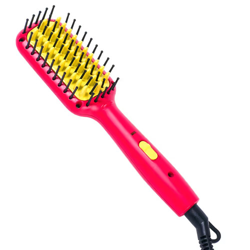 Mini hair straightener brush - hair,