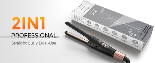 Mini hair straightener - 2-in-1,